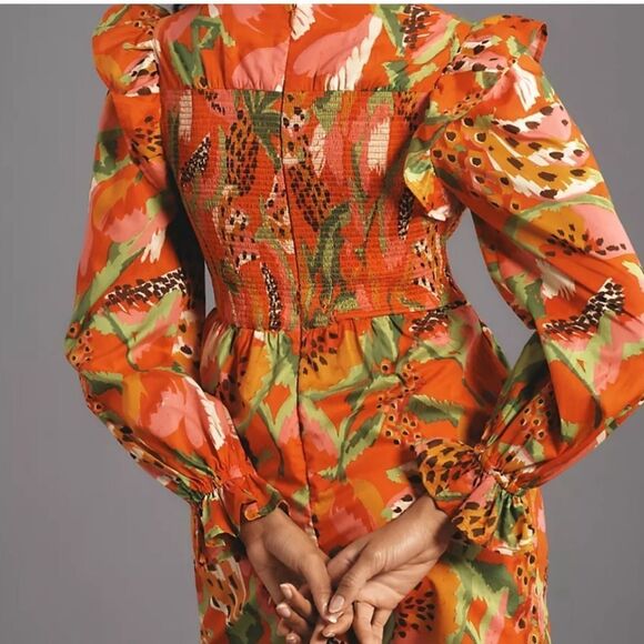 NWT FARM RIO Tropical Ruffle Sleeve Romper XL - Picture 4 of 7